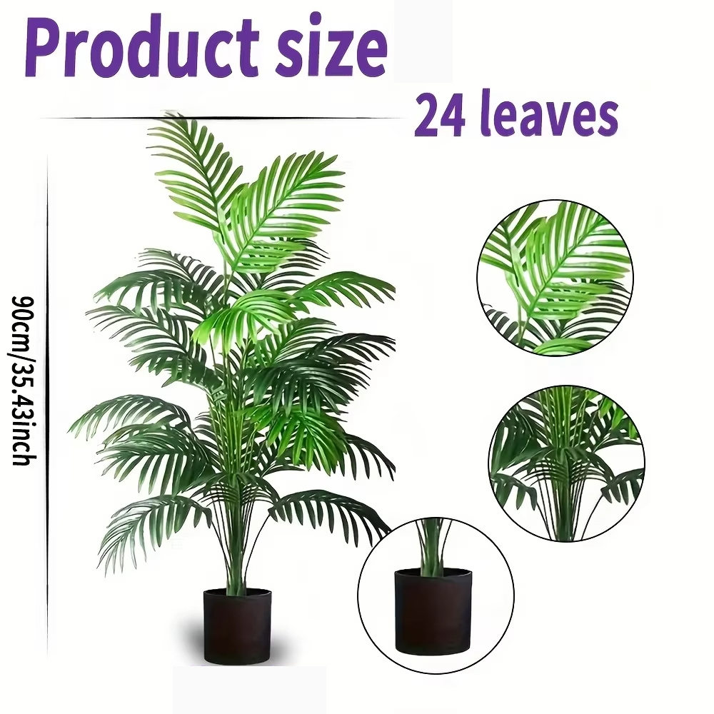 24 Leaves Areca Palm Artificia - огляд і ціна Ficus Lyrata Tree