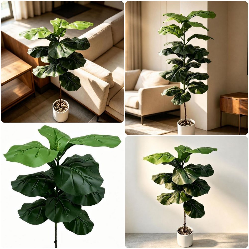 9/15/23 Leaves Artificial Ficu - огляд і ціна Ficus Lyrata Tree